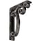 Ekena Millwork Avery Wrought Iron Bracket, (Triple center brace), Antiqued Warm Silver 2"W x 7 1/2"D x 10"H BKTM02X07X10TAVAWS - alternate 1